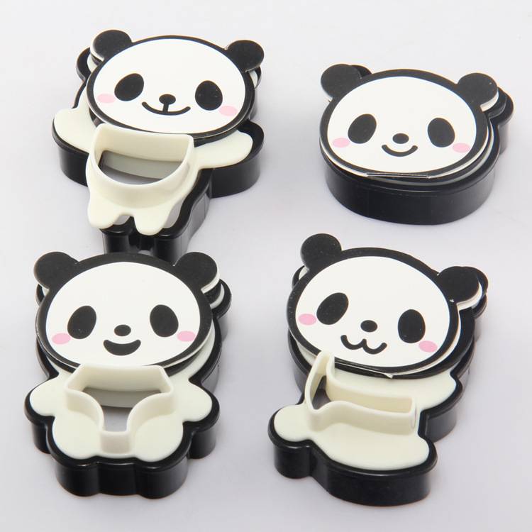 Lovely Panda Shaped Eco-Friendly Plastic Cookie Cutters Set
