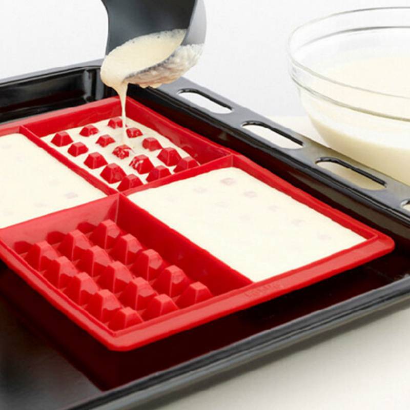 High-quality Silicone Waffle Mold 880c1273b27d27cfc82004: Heart Shaped|Rectangle