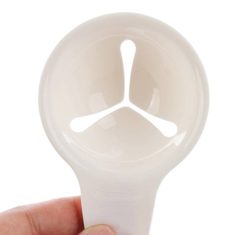 White Mini Egg Yolk Separator With Silicone Holder cb5feb1b7314637725a2e7: white