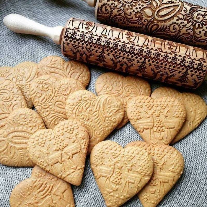 Christmas Embossed Rolling Pin a1fa27779242b4902f7ae3: Deer|Merry Christmas|Merry Christmas 2|New Snowflake|Star Wars - Limited|Tree