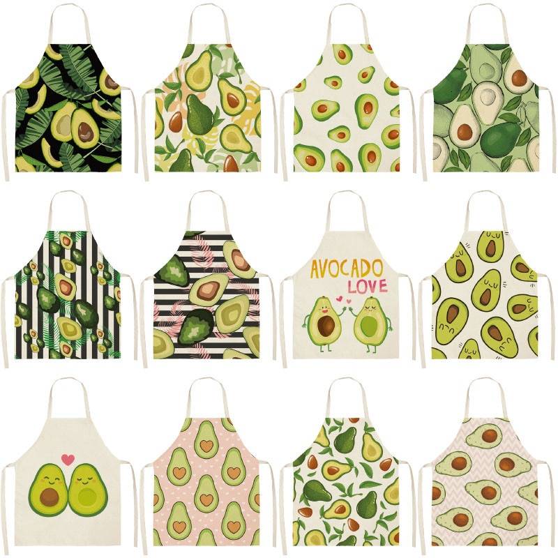 Avocado Printed Kitchen Bib