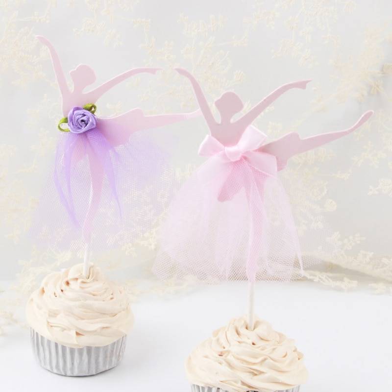 Ballet Girls Shaped Cake Toppers 3 pcs/Set