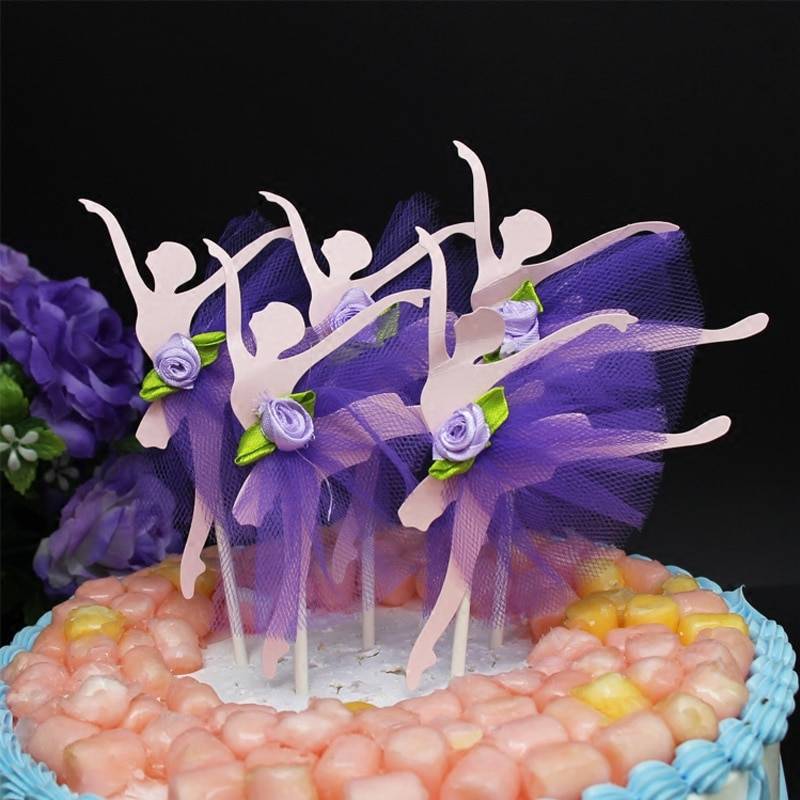 Ballet Girls Shaped Cake Toppers 3 pcs/Set cb5feb1b7314637725a2e7: Hot Pink|Pink|Purple