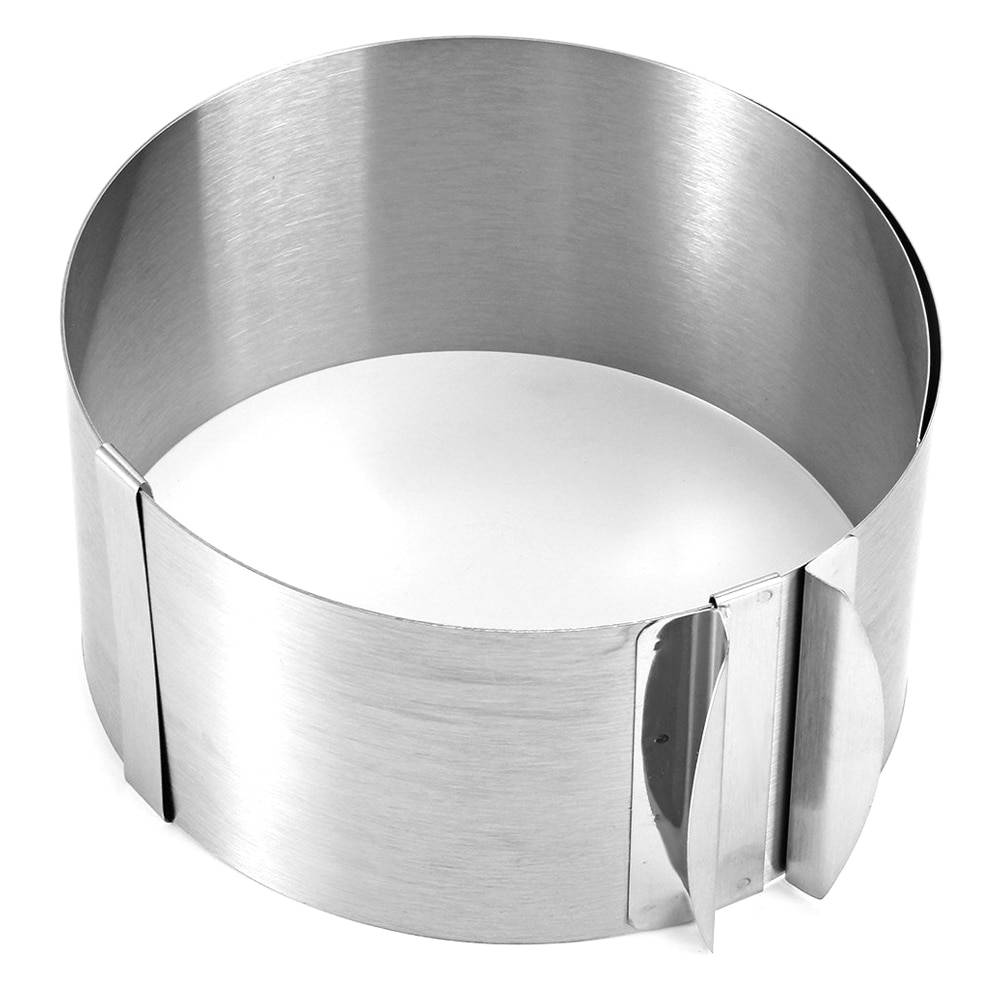 Stainless Steel Adjustable Baking Ring 6f6cb72d544962fa333e2e: L|S