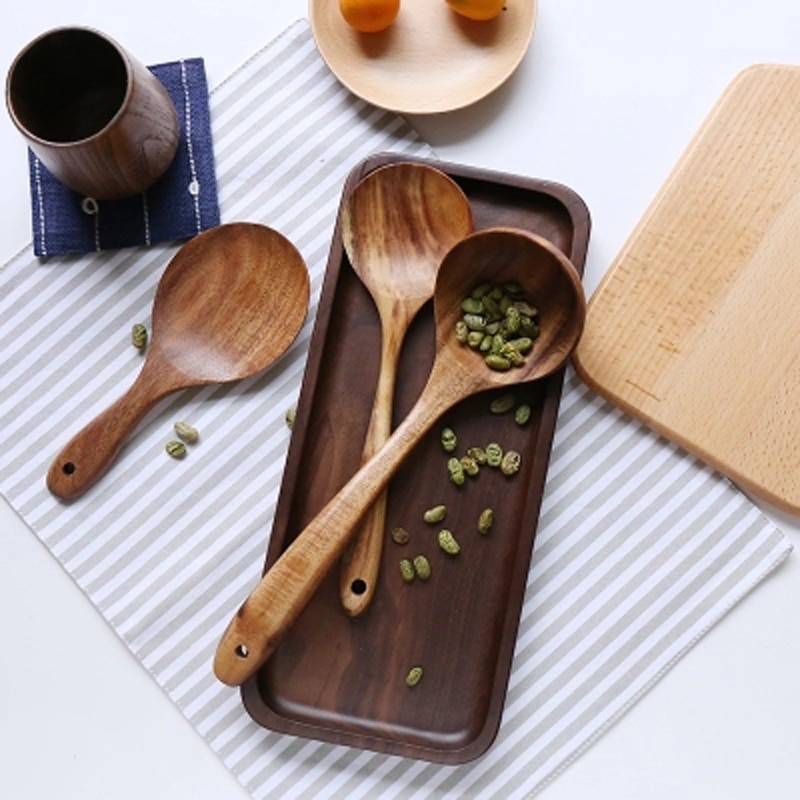 Natural Wood Cooking Spoons a1fa27779242b4902f7ae3: Set|Style|Style 1|Style 2|Style 4|Style 5|Style 6|Style 7