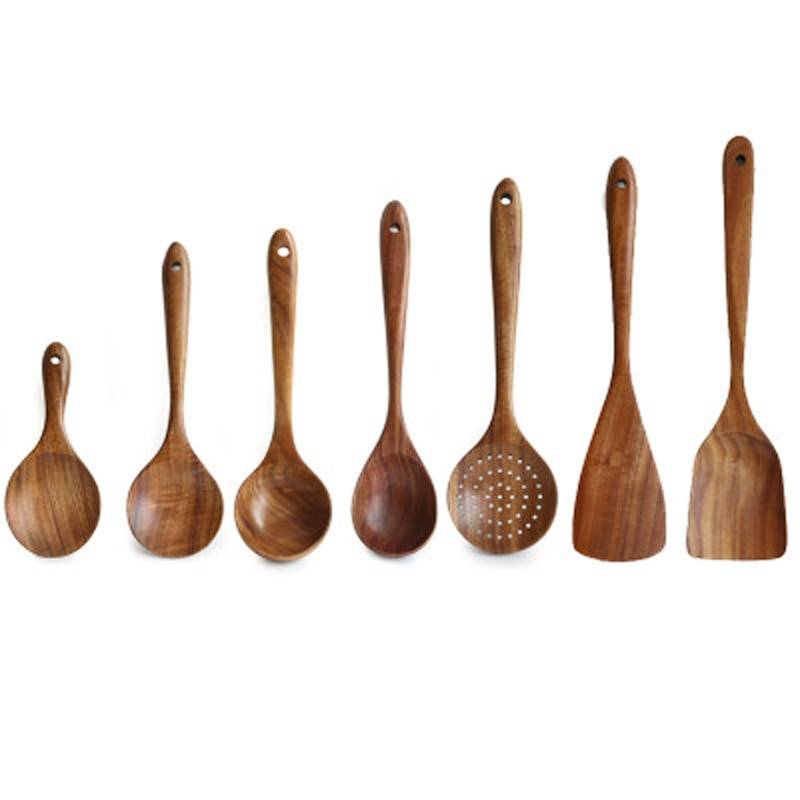 Natural Wood Cooking Spoons a1fa27779242b4902f7ae3: Set|Style|Style 1|Style 2|Style 4|Style 5|Style 6|Style 7