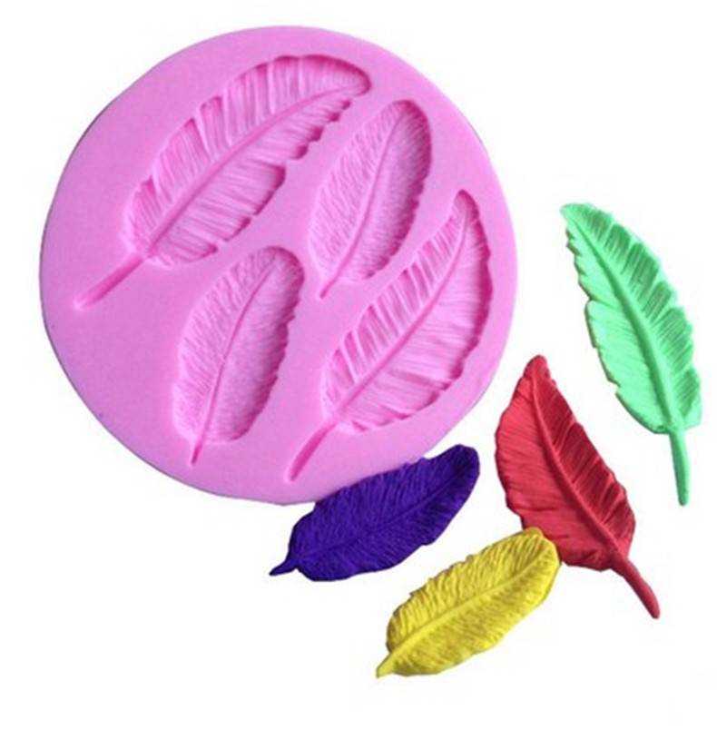 Cute Feather Shaped Eco-Friendly Silicone Cake Decoration Mold