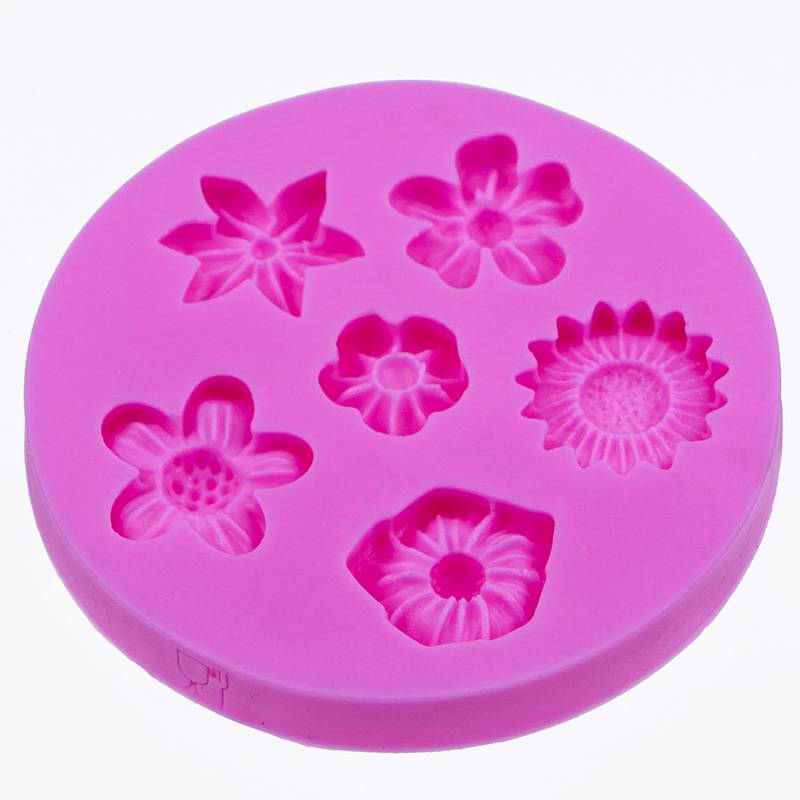 Flowers Shaped Silicone Molds For Cake Decoration