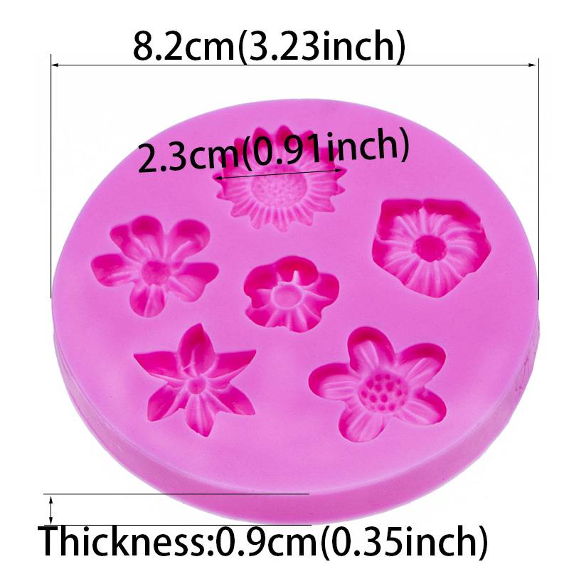 Flowers Shaped Silicone Molds For Cake Decoration